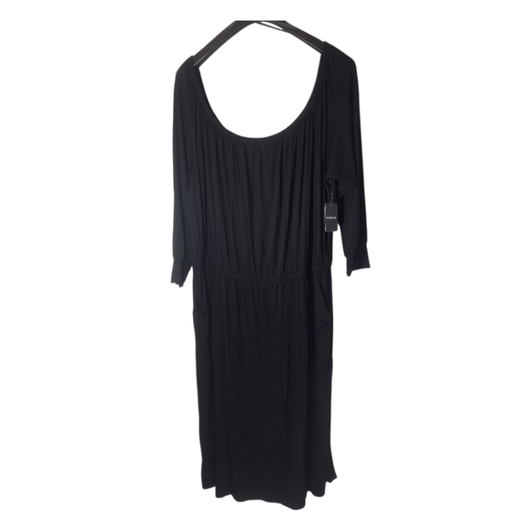 Torrid Midi Supersoft Slit Dress Black Size 3X 22-26 NWT - Picture 4 of 14